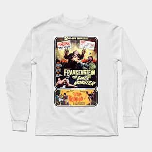 Classic Sci-Fi Movie Poster - Frankenstein Meets the Space Monster Long Sleeve T-Shirt